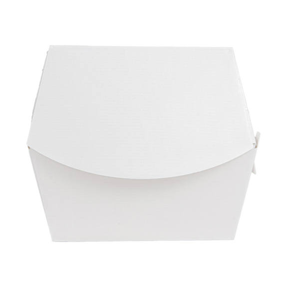 Coque burger large extra haute en carton nano-micro BLANCHE 14.4x13.6x11.5 cm - carton de 500 unités