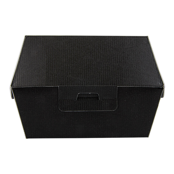 Coque burger large haute en carton nano-micro NOIRE 14.4x13.6x9.2 cm - carton de 500 unités