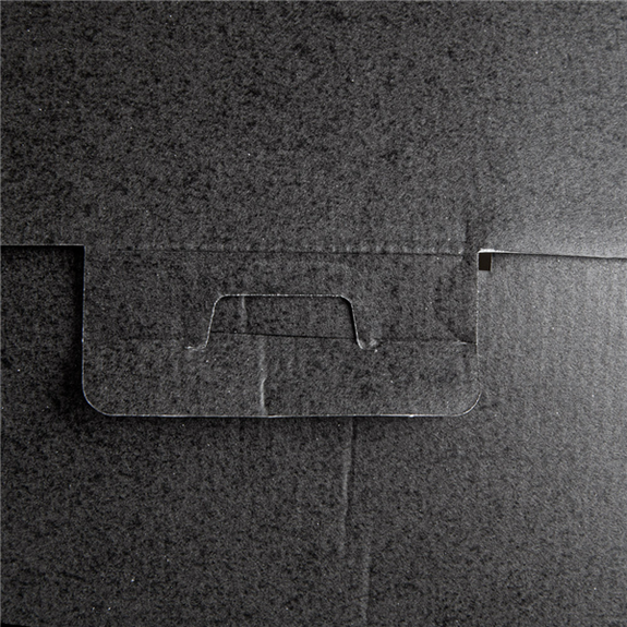 Coque burger large extra haute en carton nano-micro NOIRE 14.4x13.6x11.5 cm - carton de 500 unités