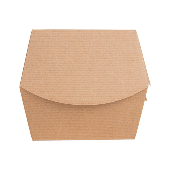 Coque burger large extra haute en carton nano-micro KRAFT 14.4x13.6x11.5 cm - carton de 500 unités