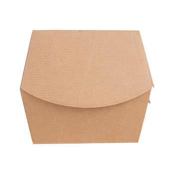 Coque burger large extra haute en carton nano-micro KRAFT 14.4x13.6x11.5 cm - carton de 500 unités