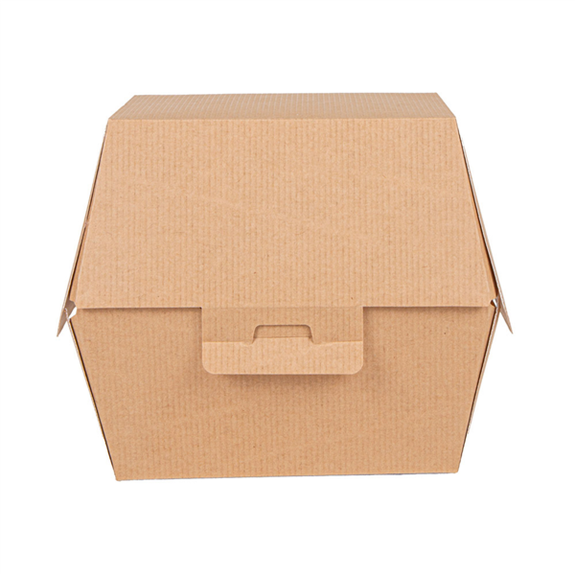 Coque burger large extra haute en carton nano-micro KRAFT 14.4x13.6x11.5 cm - carton de 500 unités