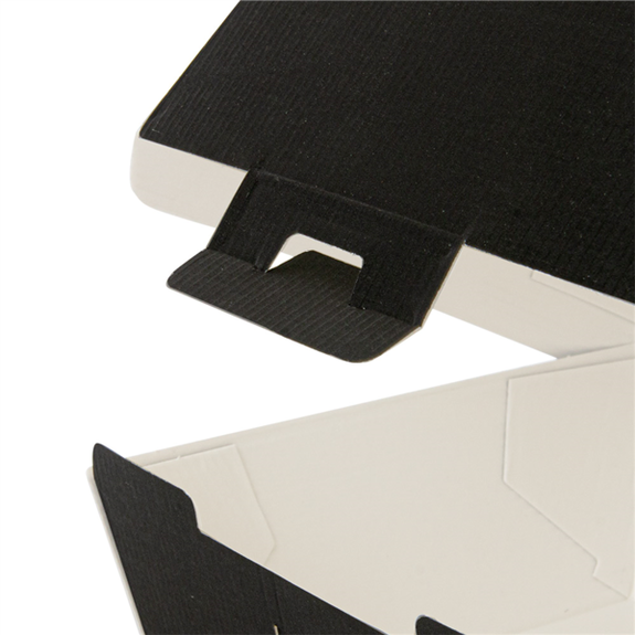 Coque burger jumbo en carton nano-micro NOIRE 13x12.5x9 cm - carton de 500 unités