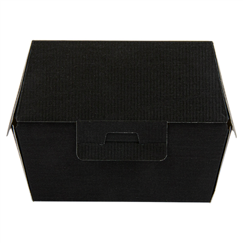 Coque burger jumbo en carton nano-micro NOIRE 13x12.5x9 cm - carton de 500 unités