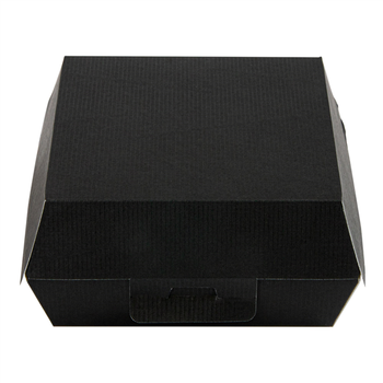 Coque burger large en carton nano-micro NOIRE 14x13.7x6.1 cm - carton de 500 unités