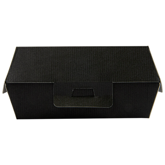 Coque burger large en carton nano-micro NOIRE 14x13.7x6.1 cm - carton de 500 unités
