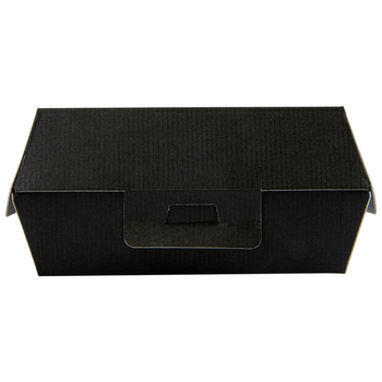 Coque burger large en carton nano-micro NOIRE 14x13.7x6.1 cm - carton de 500 unités