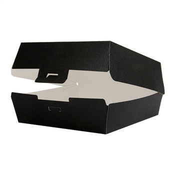 Coque burger extra large en carton nano-micro NOIRE 17.8x16.8x7.8 cm - carton de 300 unités