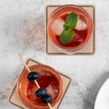 Dessous de verre neutre marron en tissue 9 cm - carton de 3000 unités