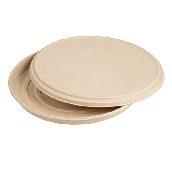 Couvercle pour Assiette en Bagasse pour Pizza - 36.4 x 1.9 cm - carton de 150 unités