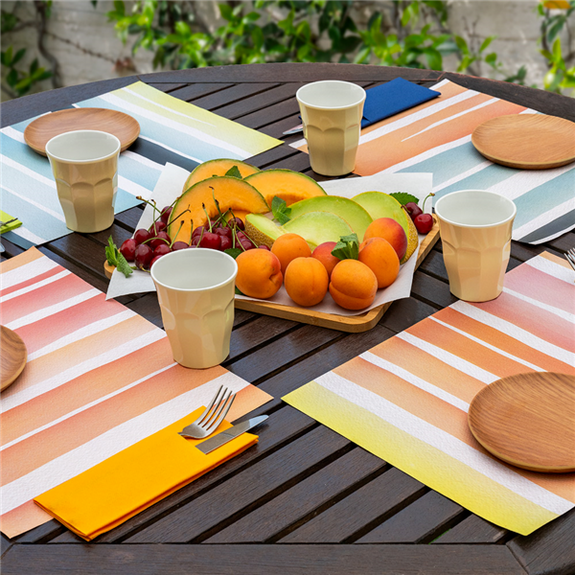 Set de table 31x43cm BAYADERE - Carton de 2000 unités - Assortiment de 4 modèles