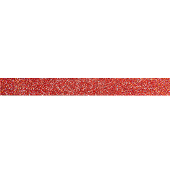 Bolduc pailleté GLITTER ROUGE 10 mm x 100 m - Vendu à l'unité