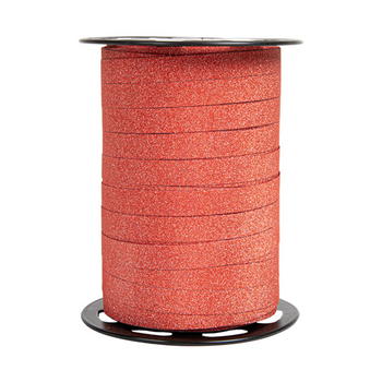 Bolduc pailleté GLITTER ROUGE 10 mm x 100 m - Vendu à l'unité