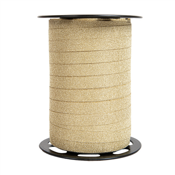 Bolduc pailleté GLITTER OR 10 mm x 100 m - Vendu à l'unité