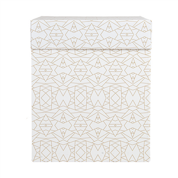 Boîte pâtissière haute BLANCHE décorée 25.4x25.4x30.5(h) cm - carton de 30 unités