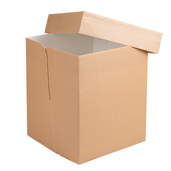 Boîte pâtissière haute KRAFT décorée 25.4x25.4x30.5(h) cm - carton de 30 unités