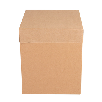 Boîte pâtissière haute KRAFT décorée 25.4x25.4x30.5(h) cm - carton de 30 unités