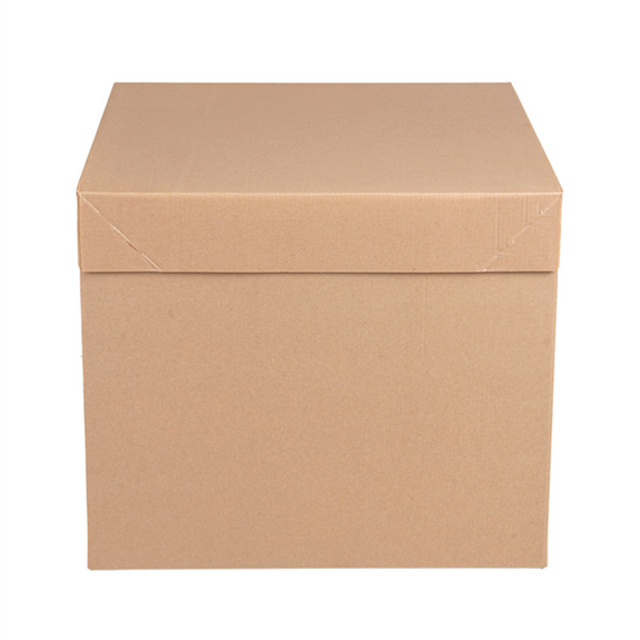 Boîte pâtissière haute KRAFT décorée 35.6x35.6x30.5(h) cm - carton de 30 unités