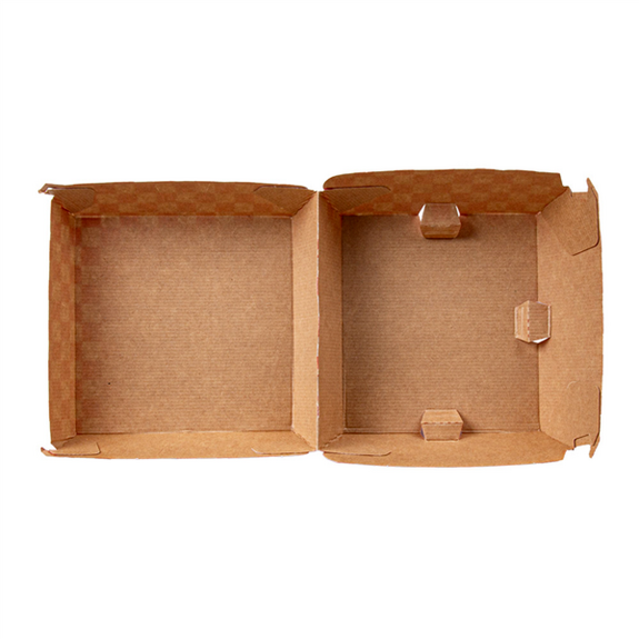 Coque burger en carton nano-micro VICHY ROUGE 14,7x14x7 cm - carton de 500 unités