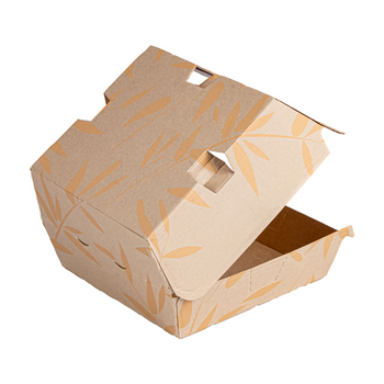 Coque burger en carton nano-micro FEEL GREEN 14,7x14x7 cm - carton de 500 unités