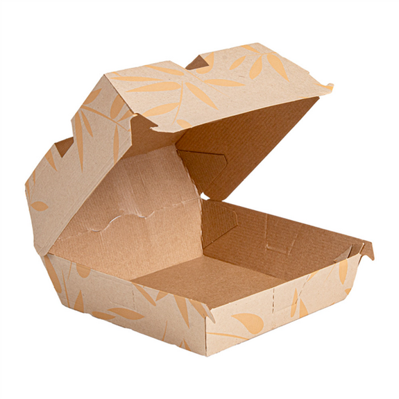 Coque burger en carton nano-micro FEEL GREEN 14,7x14x7 cm - carton de 500 unités