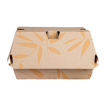 Coque burger en carton nano-micro FEEL GREEN 14,7x14x7 cm - carton de 500 unités