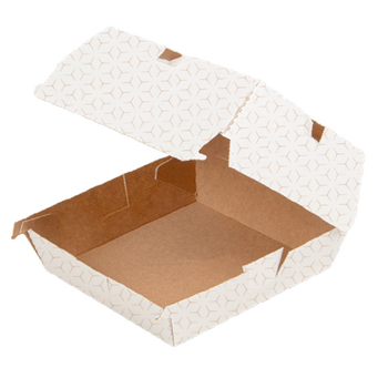 Coque burger en carton nano-micro CUBE 14,7x14x7 cm - carton de 500 unités