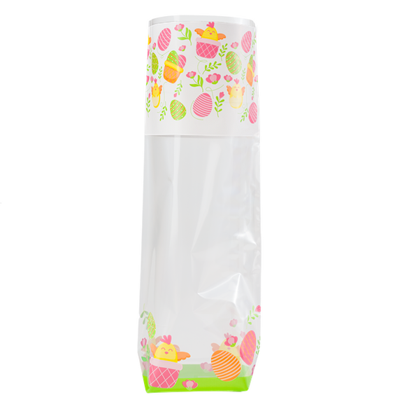 Sachet avec fond PP POUSSINS 100 x 220 mm - carton de 1000 unités