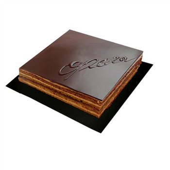 Support à pâtisserie carré double face OR et NOIR 38.5x38.5 cm - pack de 50 unités