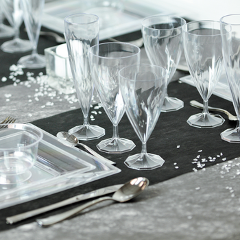 Flûte à champagne CRISTAL en PS 13.5 cl - Carton de 200 unités