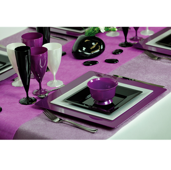 Verre à vin POURPRE Pailletée en PS 15 cl - Carton de 168 unités