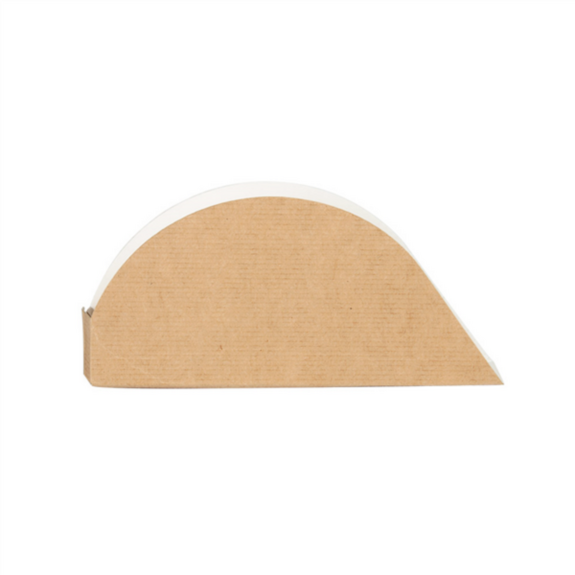 Support pour Tacos mexicain en carton ondulé nano micro KRAFT - 15x2x7 cm - carton de 1200 unités