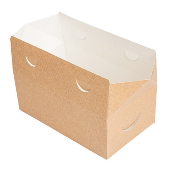 Boîte Take Away en carton kraft 1 litre - Carton de 300 unités