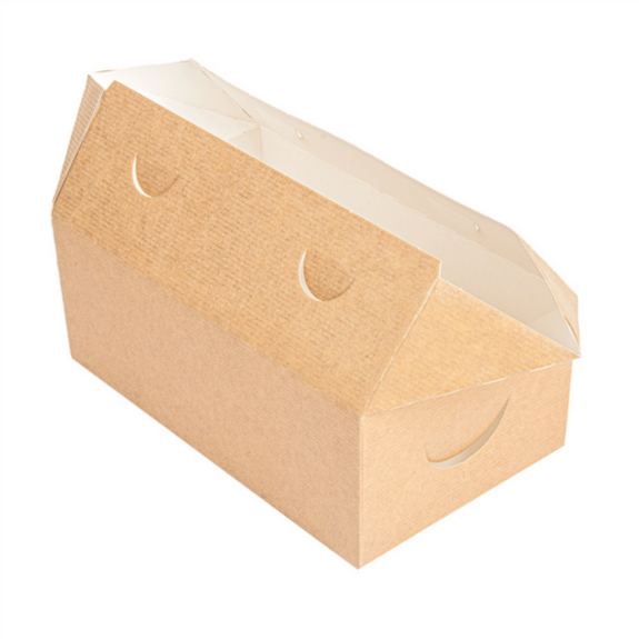 Boîte Take Away en carton kraft 1 litre - Carton de 300 unités