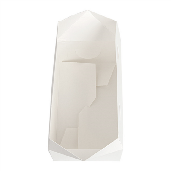 Boîte Take Away en carton BLANCHE 1 litre - Carton de 300 unités