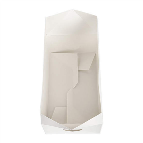 Boîte Take Away en carton blanc 2 litres - Carton de 300 unités