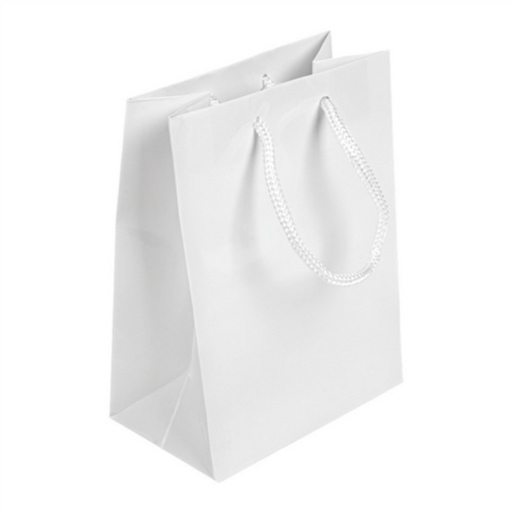 Sac boutique avec anse 12+7x16 cm  Kraft -  Carton de 100 unités