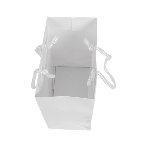 Sac boutique avec anse 12+7x16 cm  Kraft -  Carton de 100 unités