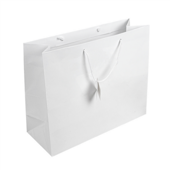Sac boutique avec anse 40+15x32 cm  Kraft -  Carton de 100 unités