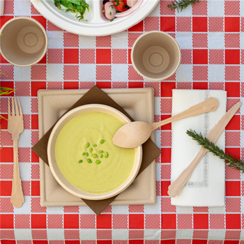 Serviette Double Point® 39x39cm BLANCHE AVEC LISERÉ - Carton de 1200 unités