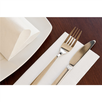 Serviette Double Point® 39x39cm BLANCHE - Paquet de 50 unités