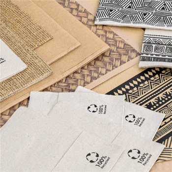 Mini serviette 1 pli 17x17cm Beige FEEL GREEN - Paquet de 200 unités