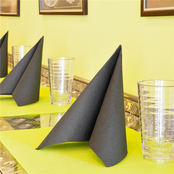 Serviette Double Point® 39x39cm NOIRE - Carton de 1200 unités