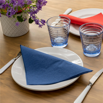 Serviette 2 plis 39x39cm BLEU MARINE - Carton de 1600 unités