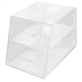 Présentoir 2 étages acrylique pour patisseries ou autres- 26x35.5x25cm