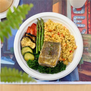 Assiette en cellulose naturelle fibre de canne à sucre - Blanc - 18 cm - carton de 1000 unités