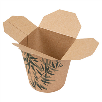 Pot en carton avec fermeture croisillon pour pâtes Feel Green 960 ml - carton de 450 unités