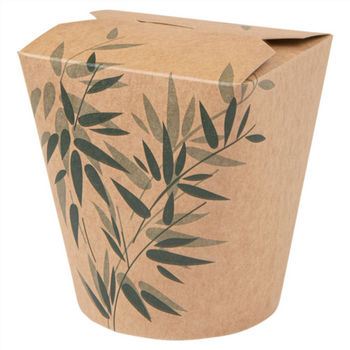 Pot en carton avec fermeture croisillon pour pâtes Feel Green 960 ml - carton de 450 unités