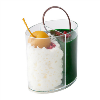 Verrine double transparente 2x60ml - 6.5x6.5(h)cm - carton de 500 unités