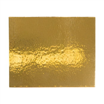 Support à pâtisserie rectangulaire double face OR et NOIR 16.5x13.5 cm - pack de 50 unités